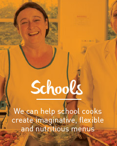 We help school cooks create imaginative flexible and nutritious menus
