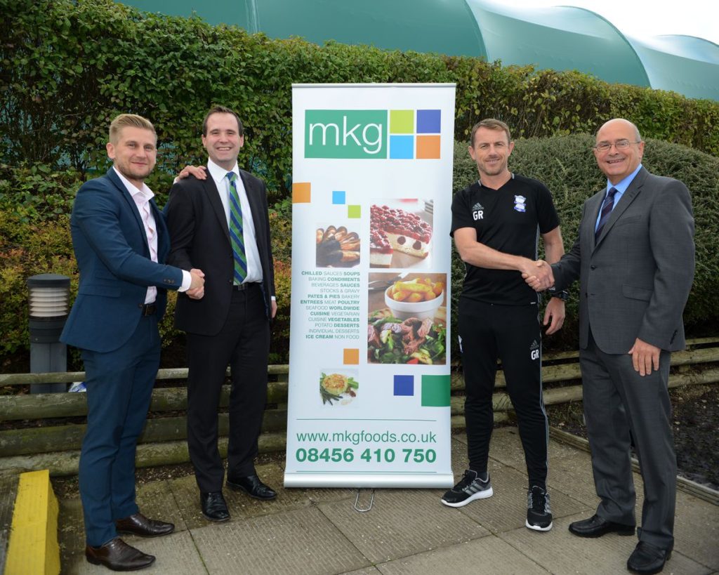 Philip and Robert Mayling with BCFC members - MKG Official Suppliers to Brimingham City Football Club