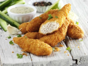 Gluten Free Breaded Chicken Goujons from MKG Foods - your foodservice partner in the Midlands.