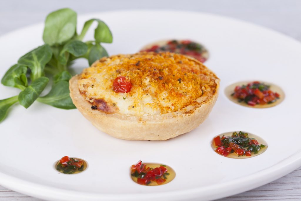 Gluten Free Monterey Jack and Roquito Pepper Tart - available from MKG Foods, your foodservice partner in the Midlands