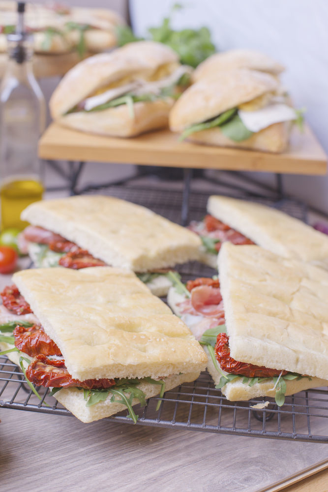 Sandwich Focaccia. Available from MKG Foods - Your Foodservice Partner in the Midlands.
