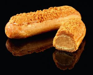 Speculoos Éclair - available from MKG Foods. Your Foodservice Partner in the Midlands.