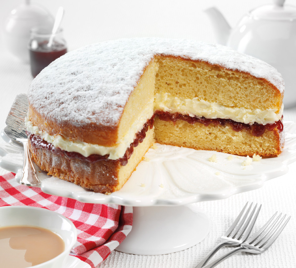 C16945 - Handmade Victoria Sandwich Cake. Available from MKG Foods, your foodservice partner in the Midlands.