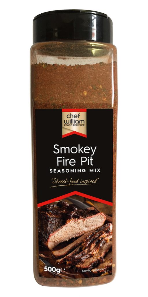 A2810 - Smokey Fire Pit seasoning mix 500g. Available from MKG Foods, your foodservice partner in the Midlands.