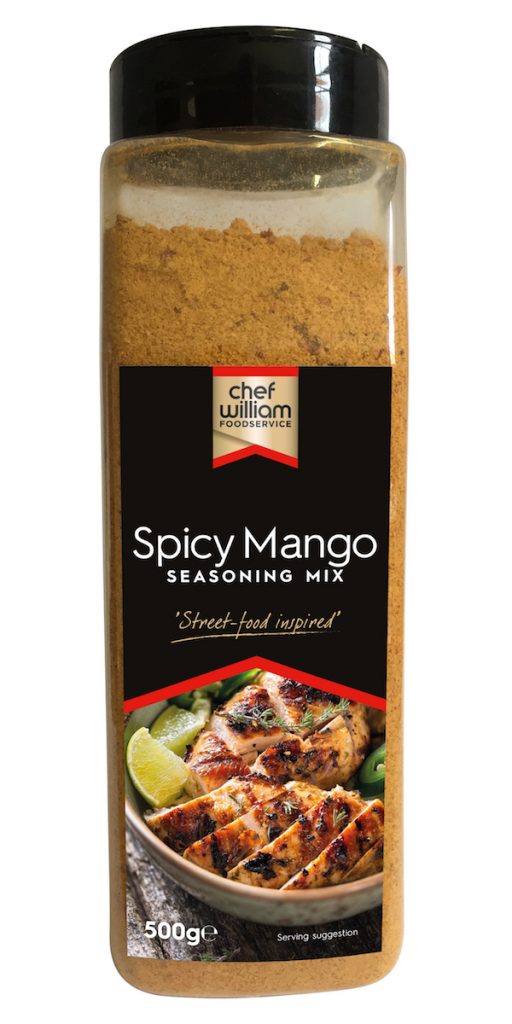 A2811 - Spicy Mango seasoning mix 500g. Available from MKG Foods, your foodservice partner in the Midlands.