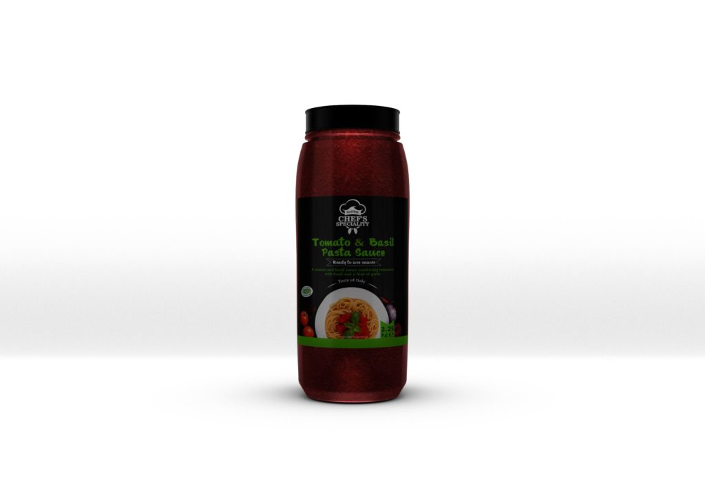 A1224 - Tomato & Basil sauce from SimTom. On offer at MKG Foods, your foodservice partner in the Midlands.