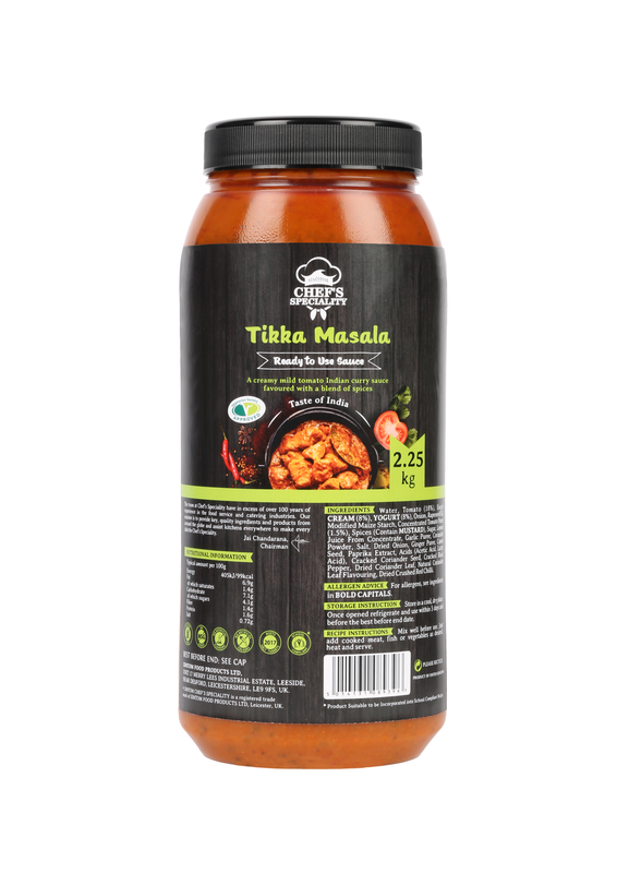 A1227 Tikka Masala Sauce from Simtom. Available from MKG Foods, your foodservice partner in the Midlands.