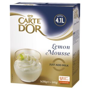 A3481 - Lemon Mousse Powder. Available from MKG Foods, your foodservice partner in the Midlands.
