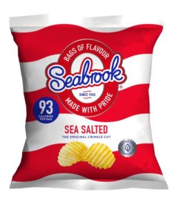Seabrook Crinkle Cut Crisps - Sea Salted. Available from MKG Foods, your foodservice partner in the Midlands.