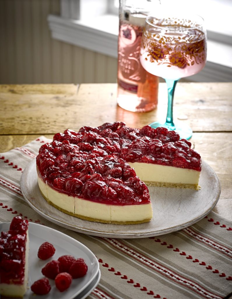 Gluten Free Raspberry Gin Cheesecake. Available from MKG Foods, your foodservice partner in the Midlands.