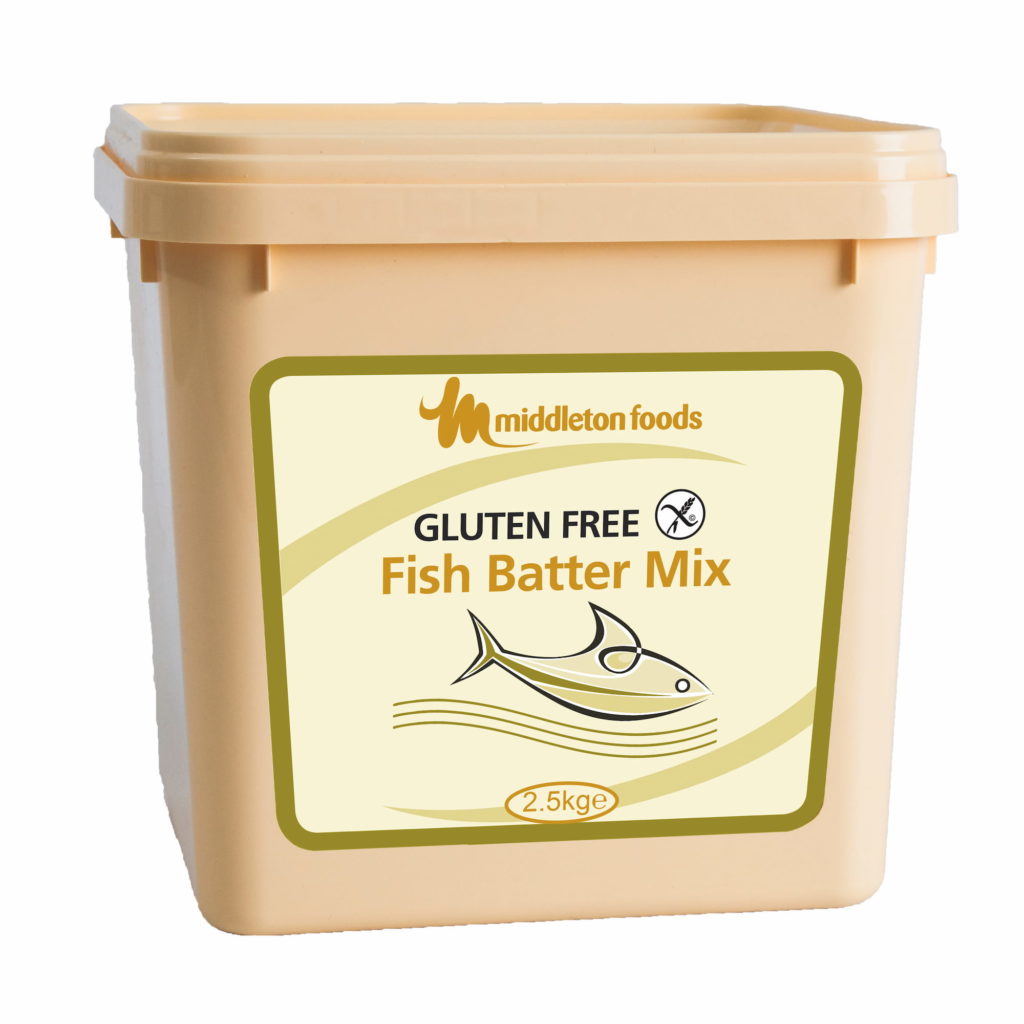 A1842 - Gluten Free Fish Batter Mix. Available from MKG Foods, your foodservice partner in the Midlands.