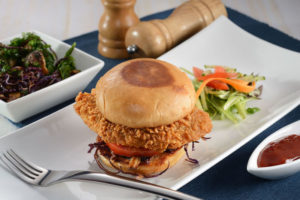 C11484 - Southern Fried Fish Burger 90-110g. Available from MKG Foods, your foodservice partner in the Midlands.
