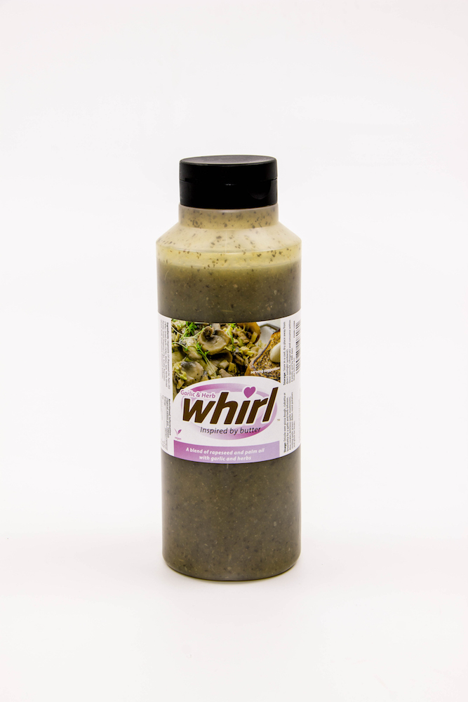A3730 - Whirl Garlic & Herb butter flavoured oil. Available from MKG Foods, your foodservice partner in the Midlands.