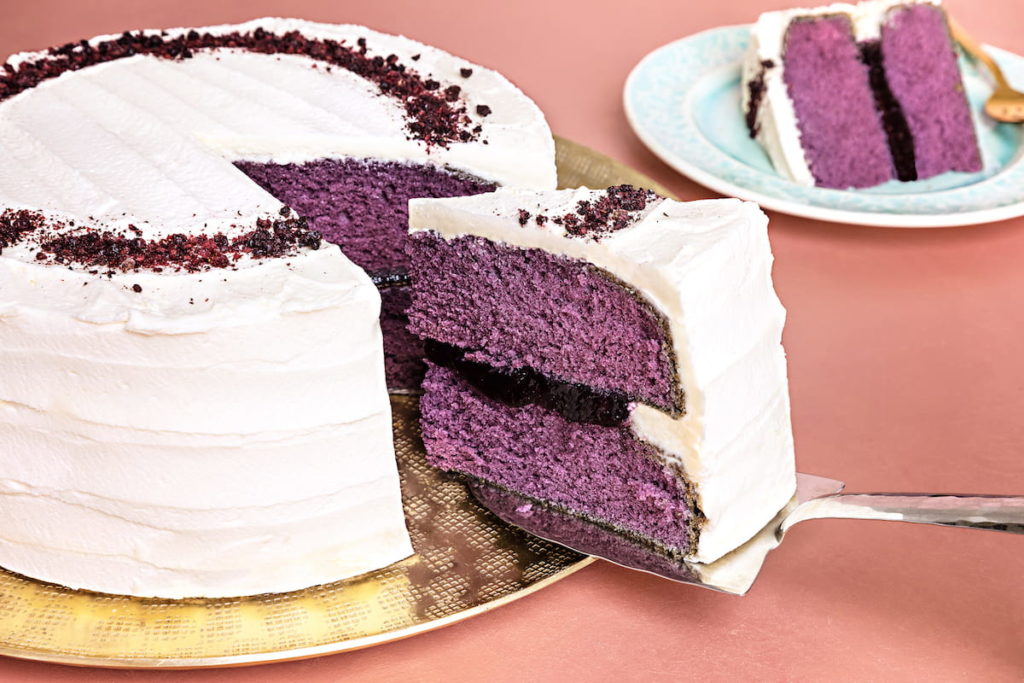 Blueberry & Vanilla Cake. Available from MKG Foods, your foodservice partner in the Midlands.