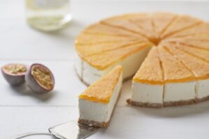 C23355 - Vegan pornstar martini cheesecake. Available from MKG Foods, your foodservice partner.