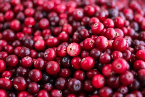 Ripe fresh cranberries