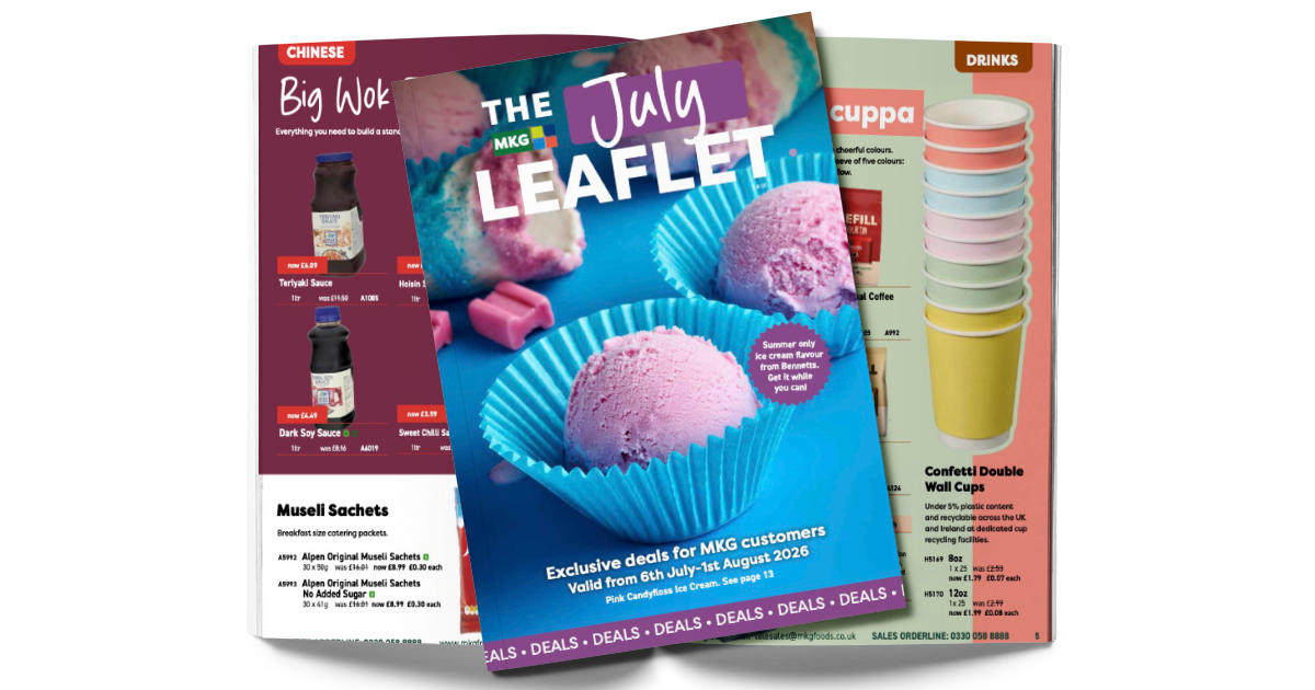 MKG July 2026 leaflet mockup